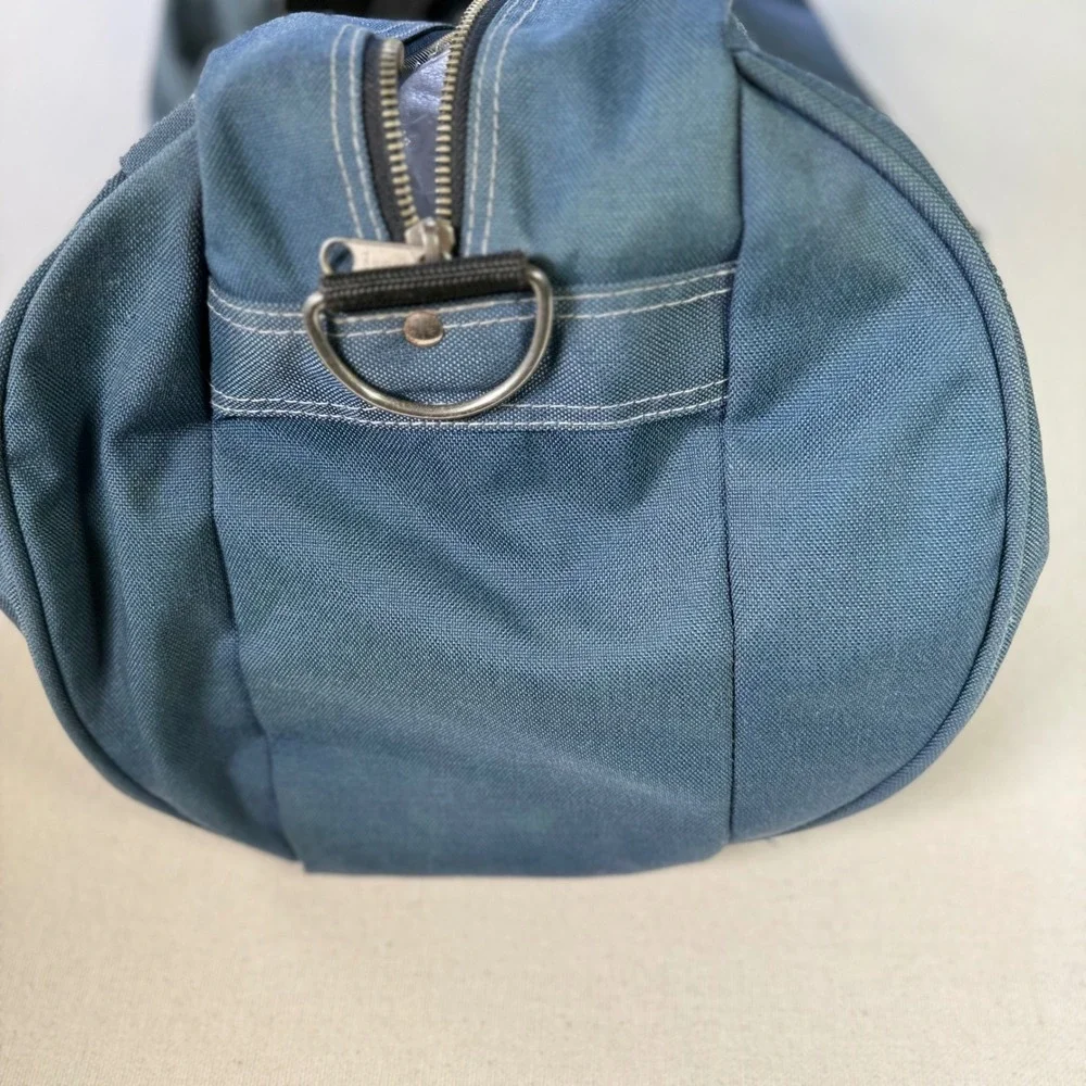 Vintage Quiksilver Duffel Bag Blue Canvas Surf Travel Gym Bag Large Graphic QS